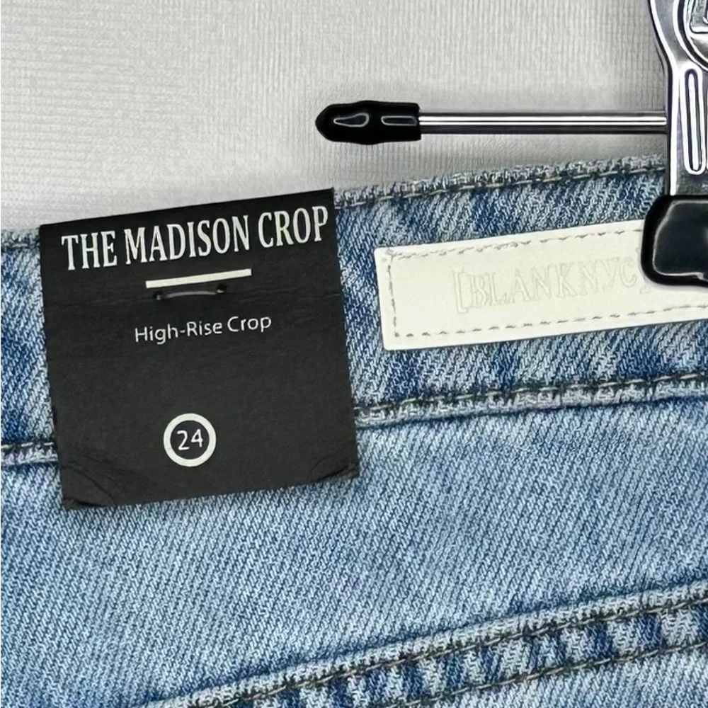 Blank NYC NWT Jeans Throwback Landscape Crop High Rise‎ Festival Hippie Sz 24 - Picture 9 of 14